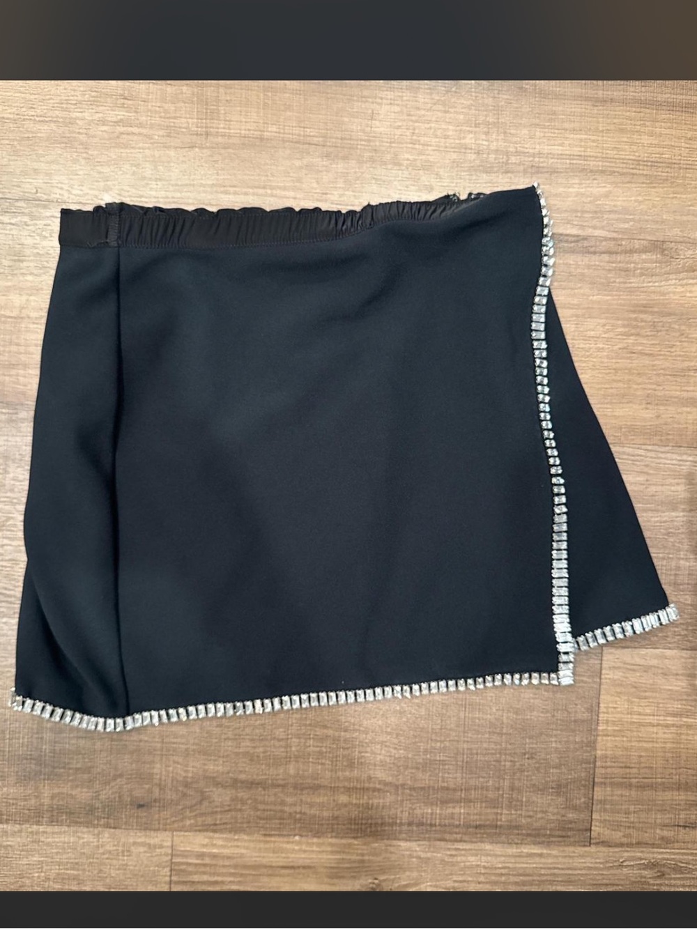 Abercrombie & Fitch Black Mini Skirt with Silver Trim